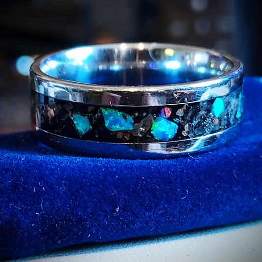 Star Dust Ring " Blue Cosmos"